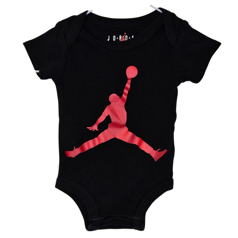 Jordan Baby Bodysuit 0-6 Months 6M Black Red Jumpman One-Piece Sneakerhead